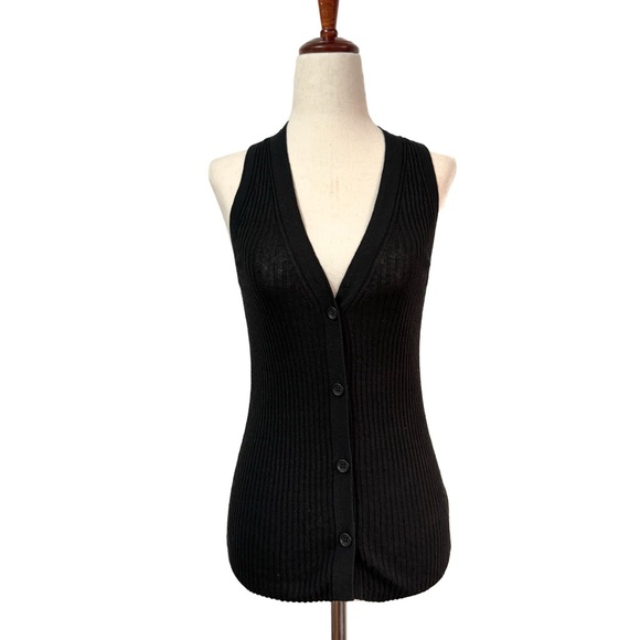 James Perse Jackets & Blazers - James Perse Lightweight Ribbed Linen Knit Vest Tank